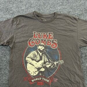 Luke Combs T-Shirt Mens XL Gray World Tour 2023 Concert Graphic Short Sleeve Tee